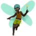 🧚🏿‍♂️ man fairy: dark skin tone display on Apple